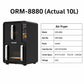 ORVICA OR M-8880 double-drawer air fryer, black, with control panel and cooking window