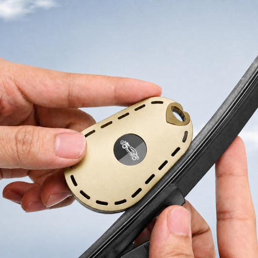 Matte gold windshield wiper rubber restorer tool with black icon and repair blade