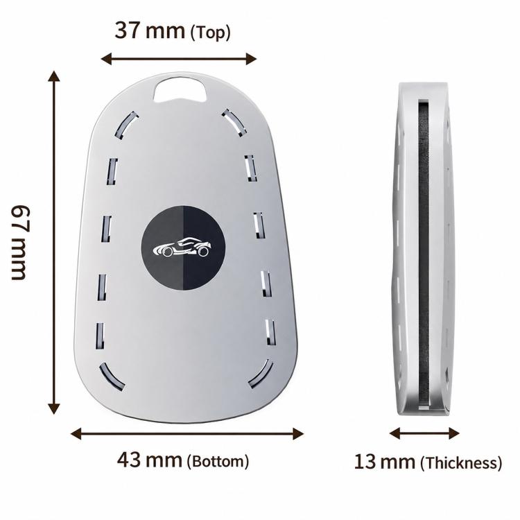 White windshield wiper rubber restorer tool size diagram with thickness view