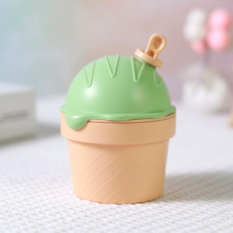 Green ice-cream mini desktop night light humidifier with cone lid and handle