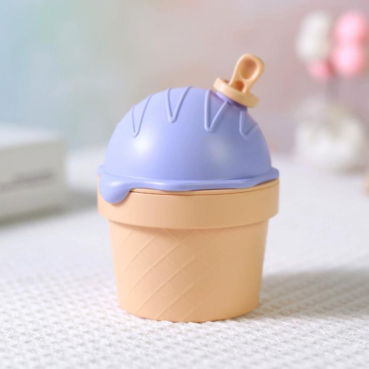 Purple ice-cream mini desktop night light humidifier with cone lid and handle