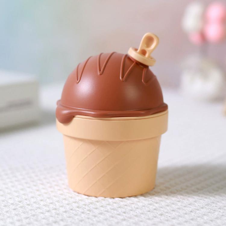 Brown ice-cream mini desktop night light humidifier with cone lid and handle