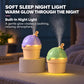 Ice-cream mini humidifier with warm night light glow and steaming mist