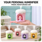 Mini night light humidifier held in hand, plus four colors with angel and panda designs