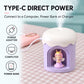 Mini desktop night light humidifier with Type-C port and glowing angel display, mist
