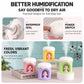 Pastel mini desktop night light humidifiers with glowing panda/angel style night lights