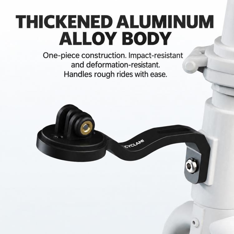 CYCLAMi S17 thickened aluminum alloy light mount base, black bracket and fixing bolt