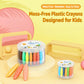 Children's mess-free plastic crayon set with clear containers and colorful oval crayons