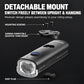 Black CYCLAMi bike headlight with detach mount base and front lens with dust plug
