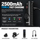 CYCLAMi bike headlight with Type-C USB charging cable and strap/gopro mounts included