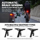 Cycling radar tail light flashing red on bike during braking