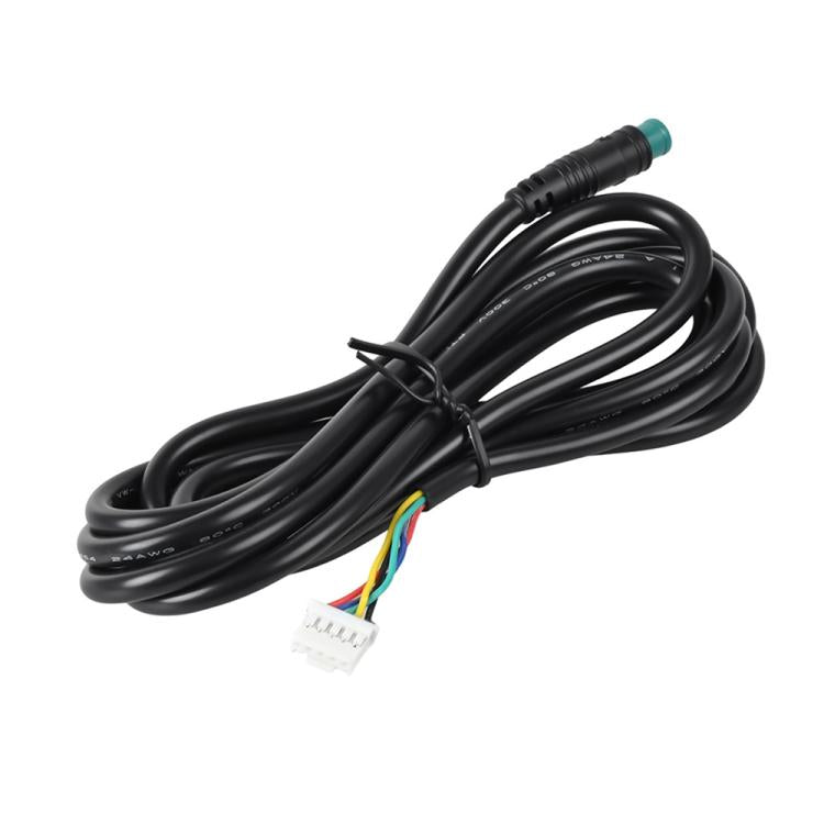 Black electric scooter controller connector cable with 5-pin plug and round connector