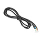 Electric scooter controller connector cable, black 130cm, blue round interface with white 5-pin plug