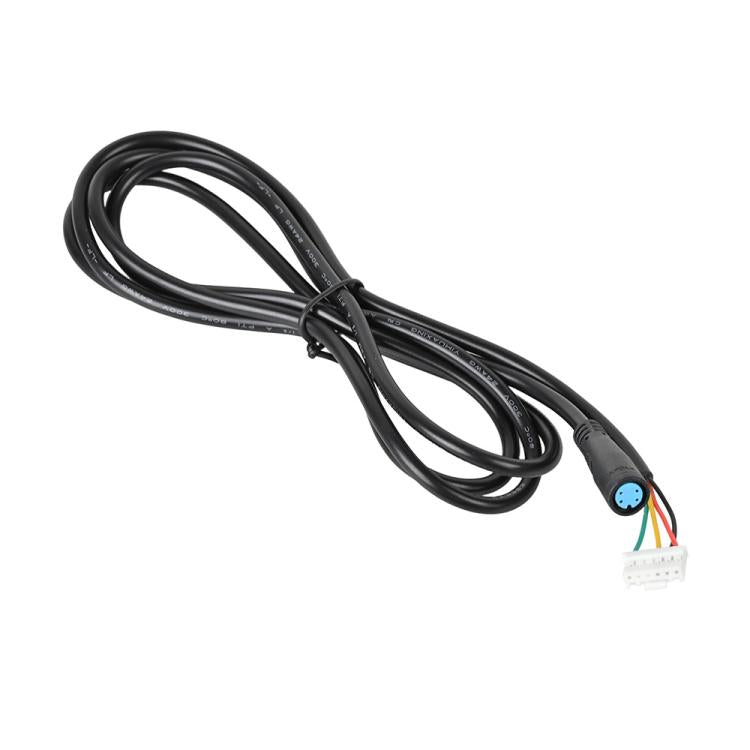 Electric scooter controller connector cable, black 130cm, blue round interface with white 5-pin plug