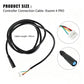 Controller connection cable, 130cm black leads, 5-pin white plug to round blue interface