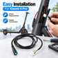Black controller connection cable with blue round interface and white 5-pin plug