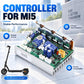 Electric scooter controller board with aluminum heat sink and blue capacitors in angled view
