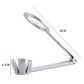 Aluminum egg slicer tool with cradle and round slicing head, shown open