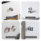 Flower-shaped silver knob-style pusher shown for toilet lid lifting and storage use