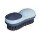Light blue and dark blue double-sided laundry brush with textured pad and bristle side
