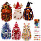 Assorted crochet door hanger ornament set with pumpkin, gnome, witch, and winter designs