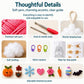 Crochet door hanger kit accessories: yarn, hook tools, stitch markers, hanging loop
