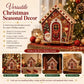 Beaded rhinestone Christmas house craft decoration kit with Santa figure and door