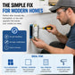 Metal outlet leveling spacer with mounting hardware for flush outlet installation
