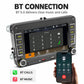 Car stereo touchscreen with Bluetooth dial pad for calls and music