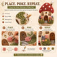 Place, poke, repeat 3D fabric poke art guide with step-by-step diagrams