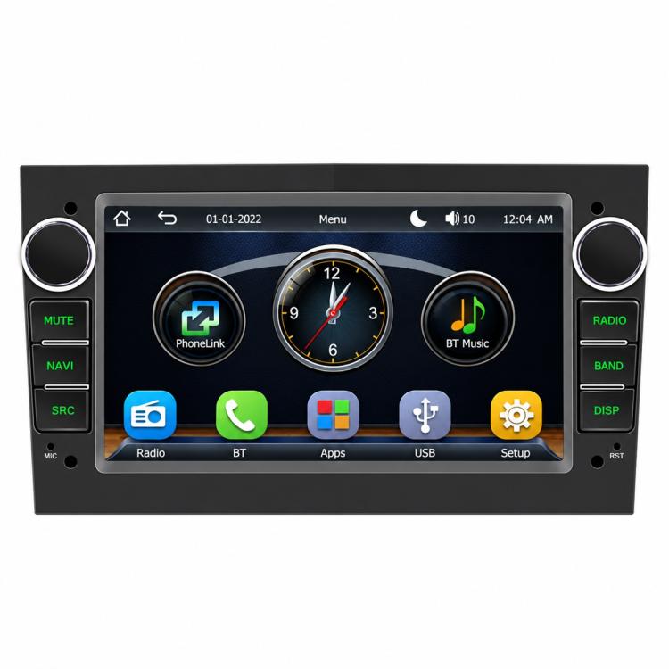 7-inch car MP5 player with touchscreen and dual side volume knobs for OPEL
