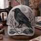 Crow embroidered vintage sunshade cap