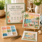 Key West sea glass art kit (1-piece set) with colorful glass pieces and instruction guide