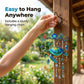 Ocean acrylic pendant garden ornament with blue sea turtle and hanging chain strands