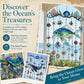 Ocean acrylic pendant garden ornament with blue sea turtle and mixed sea-shell and star charms