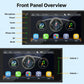 Car MP5 player front panel touchscreen with volume controls and microphone