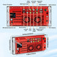 Car MP5 player back panel with wiring ports, antenna, USB playback, and power connector