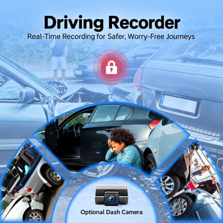7-inch full-touch in-dash car MP5 player stereo with screen and optional dash camera icon