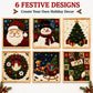 Framed 3D Christmas fabric art set with six festive designs, holiday wall decor