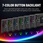 Car MP5 player with selectable 7-color button backlight