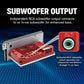 Car MP5 player subwoofer output module with dedicated RCA subwoofer port