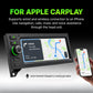 Car MP5 player with touchscreen and knob controls showing navigation on screen