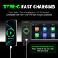 Car MP5 player with Type-C fast charging port and illuminated touchscreen