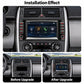 7-inch car MP5 player head unit installed in dashboard with center touchscreen