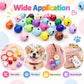 Assorted round bell charms for pet and bags, multicolor set with hanging loops