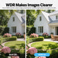 Smart camera WDR image comparison of a house exterior