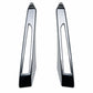 Chrome vertical fog light trim bezels with elongated rectangular openings