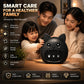 Black cat-shaped ultrasonic pest repeller on a tabletop with front face and side vent openings