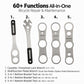 All-in-one bicycle repair multi-tool with multiple removable wrench heads