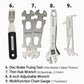 Bicycle repair tool set with disc brake truing tool and hub wrenches